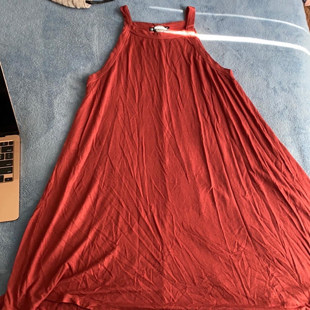 Cute rust color swing dress